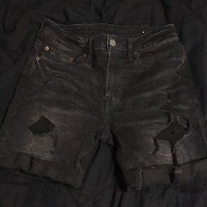 Black cut shorts